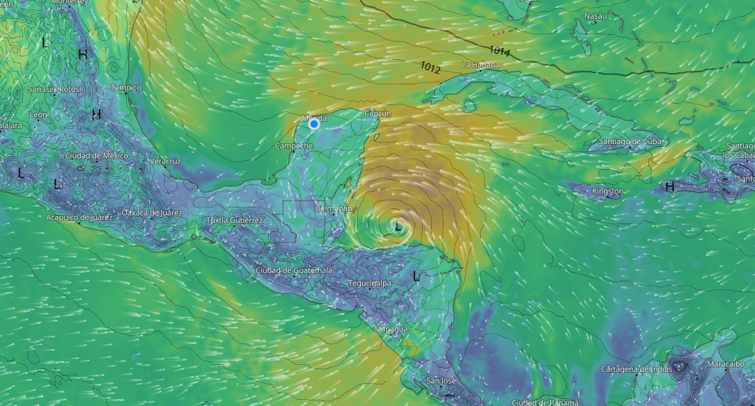 Amenza de ciclón tropical para Centroamérica y la Península de Yucatán